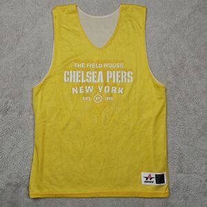 Field House Chelsea Piers NYC Reversible Tank Top Men's L Yellow White Athletic